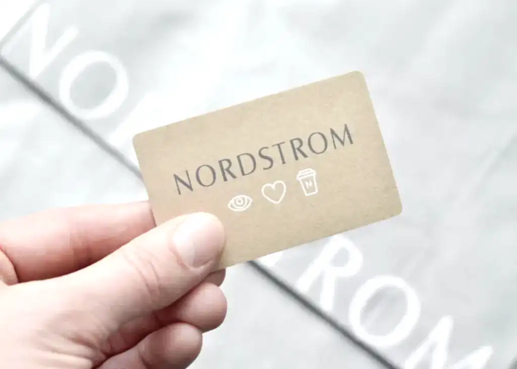 Close up of Nordstrom Gift Card